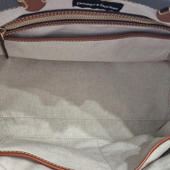 Dooney & Bourke Pebbled Grain Leather Barlow Satchel Charcoal Tote. Like New! - Picture 11 of 16